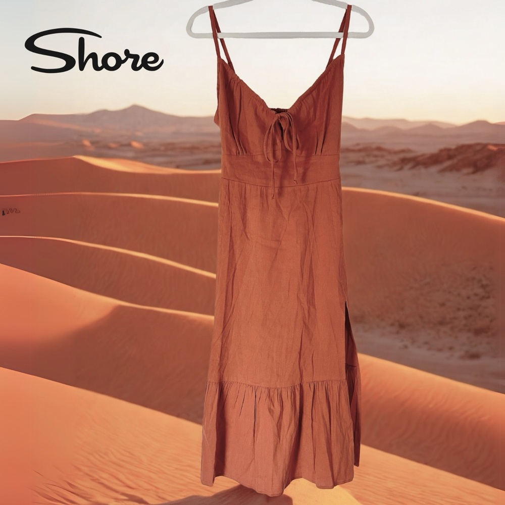 Shore Terracotta Sydney Midi Dress BNWT